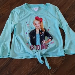 Girls Jojo Siwa long sleeve shirt with bell sleeve
